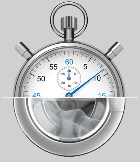 Next day turnaround - Whites Dry cleaning Whites branding clock